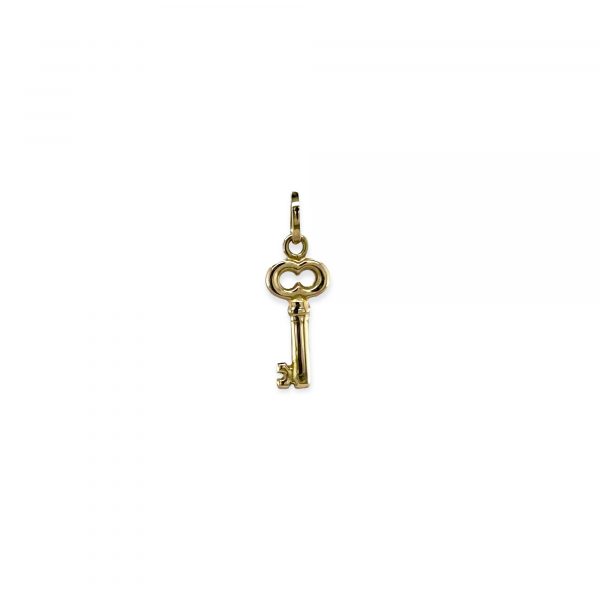 Goldanhänger, Schlüssel Anhänger aus Gold, Schlüssel zum Herzen, Produktfoto Schlüssel aus 585 Gelbgold